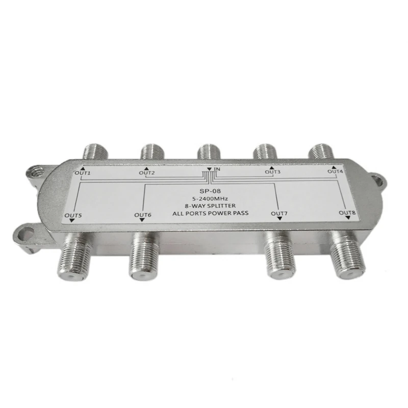 

R91A Satellite 8-Way Coaxial Cable Splitter Antenna System High Speed Internet Network Good Performance Splitter F Type Plug