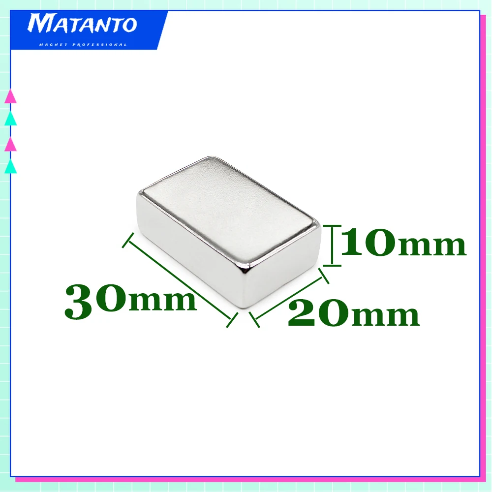 

1/2/5/10PCS 30x20x10mm Quadrate Super Powerful Strong Magnetic Magnets 30*20*10 Block Permanent Neodymium Magnets 30x20x10