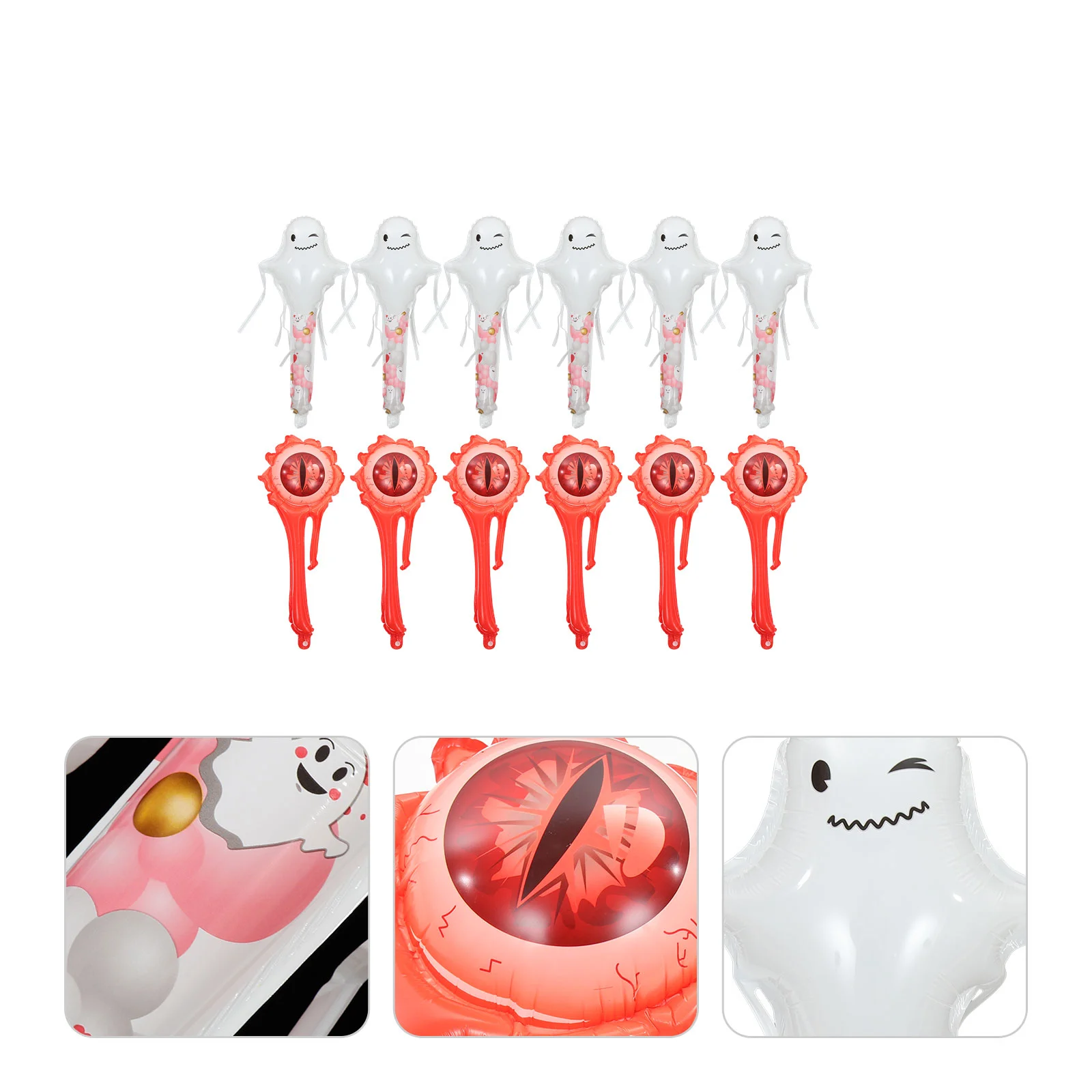 

12 шт., Надувные палочки для глазного яблока