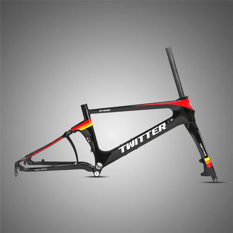 

TWITTER'S NEW CARBON FIBER FOLDING BIKE F451 carbon fiber folding car quadro de bike fibra de carbono mtb 22 carbon road frame