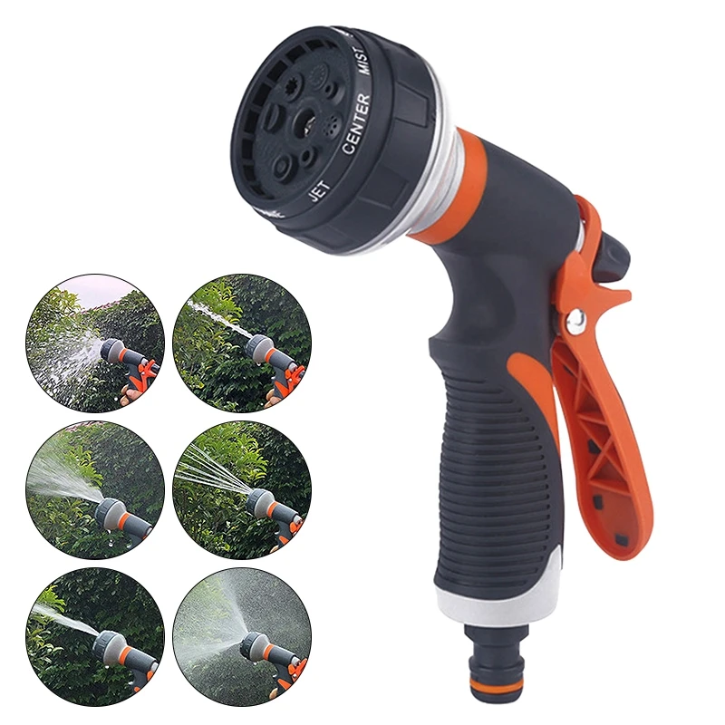 

Water Guns Adjustable Pressure Car Wash Spray Guns Modes TPR Handle Lawn Watering Sprinkles