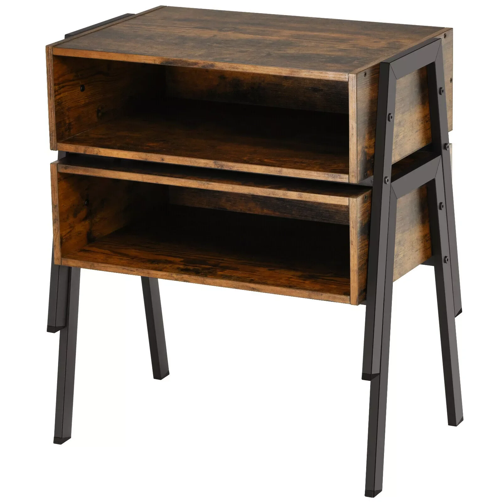 

2 шт. Штабелируемый наконечник, ночная подставка, прикроватный столик, полка, декоративный стол