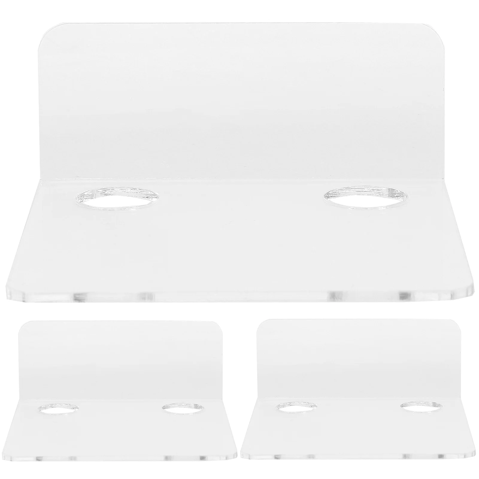 

3 Pcs Wall Shelving Baby Monitor Mount Security Camera Bracket Storage Router Webcam Acrylic Brackets Small Shelf