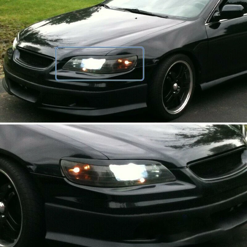 Черный чехол для автомобильных фар и век бровей Honda Accord 1998-2002
