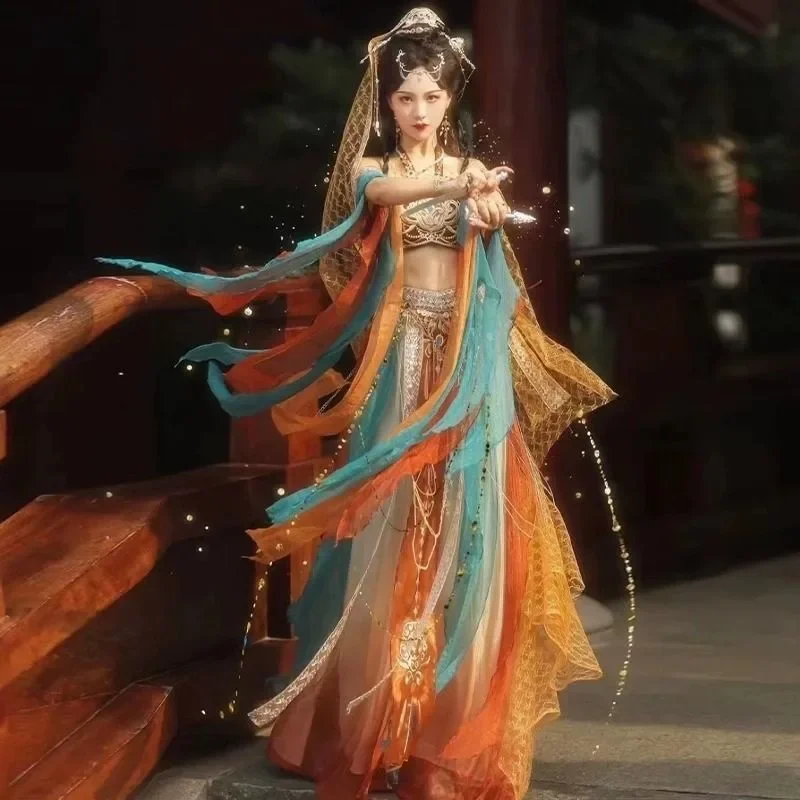 2024 Dunhuang Hanfu женские танцевальные элементы Han Tianzhu принцесса западные регионы