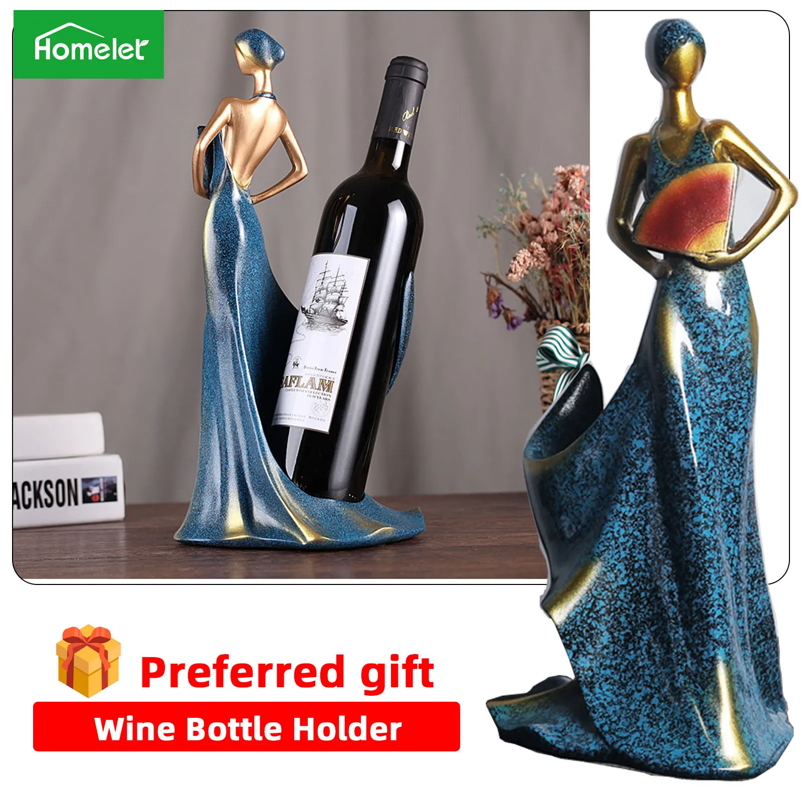 

Золотая подставка для винных бутылок, красивый женский декор для стола, аксессуары для бара и кухни, украшение для дома в европейском стиле