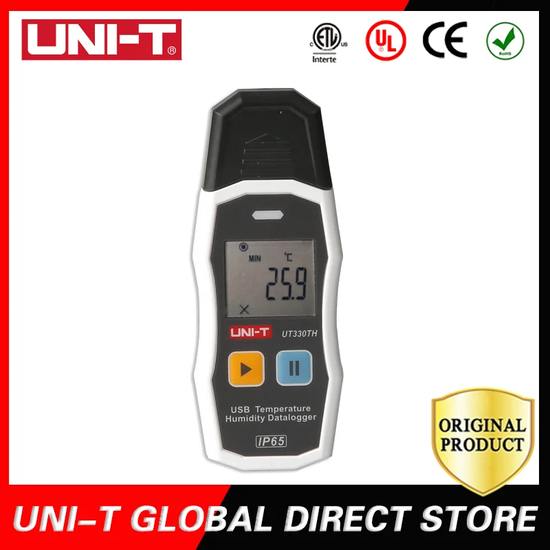 UNI-T Humidity And Temperature Data Logger USB High-Precision Storage Environment Temperature And Humidity Logger UT330T/UT330TH