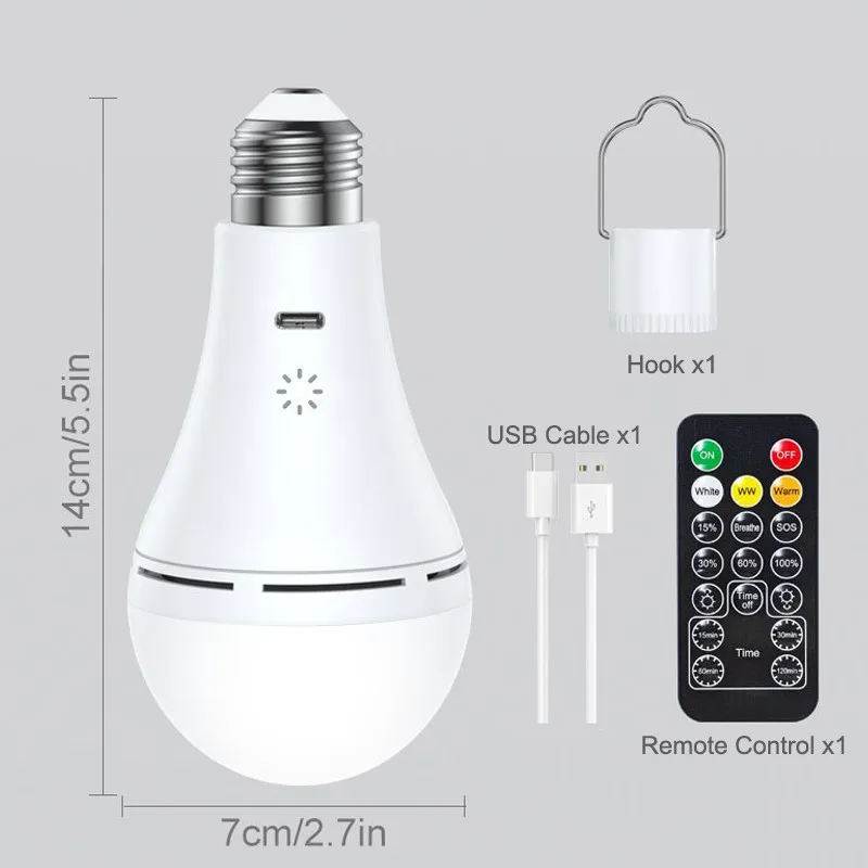 ZAOXI USB-зарядка лампа E26 9 Вт сенсорное управление затемнение трехцветная