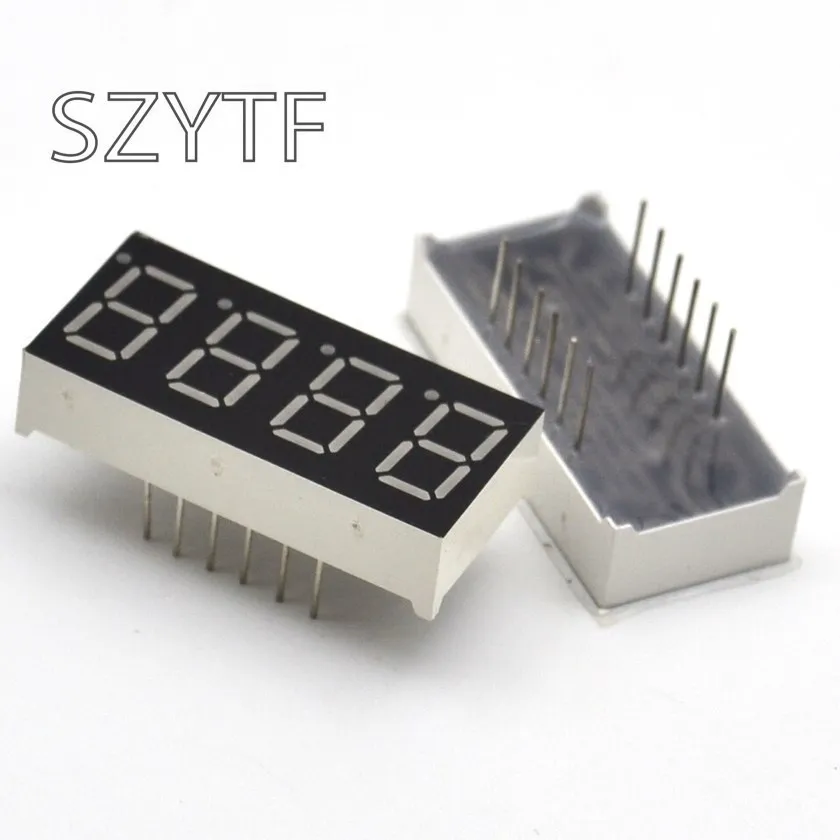10 шт. 4 бит 1 общий анод положительная цифровая трубка 0 36 дюйма Красный