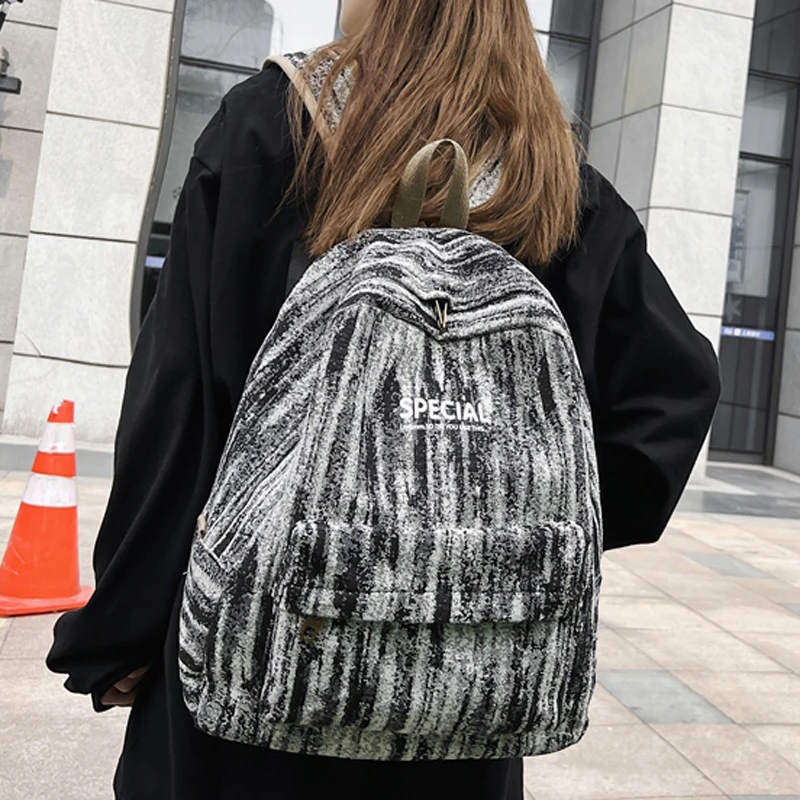 

Women Laptop Cute Printing School Bag Female Large Fashion Teenage Girl Travel Nylon Book Bags Lady Male College Backpack Trendy