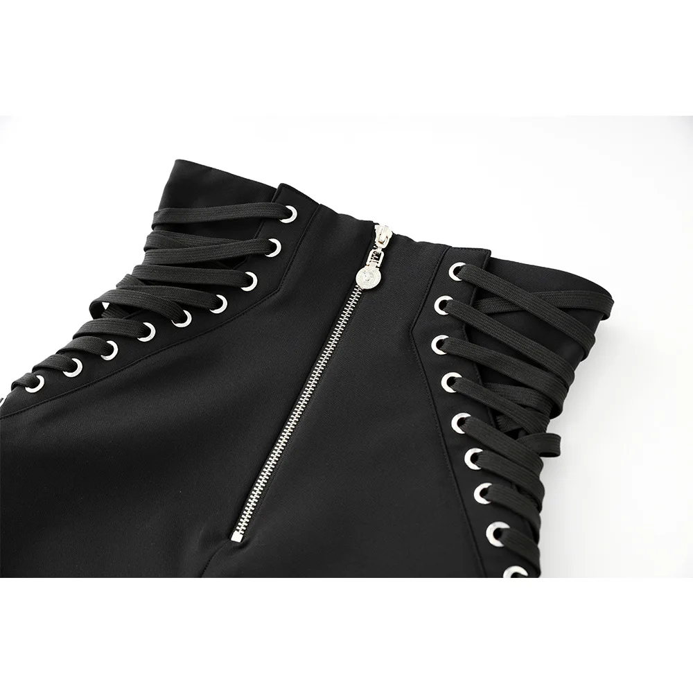 Весенне-летние новые брюки с высокой талией и тяжелой веревкой на талии