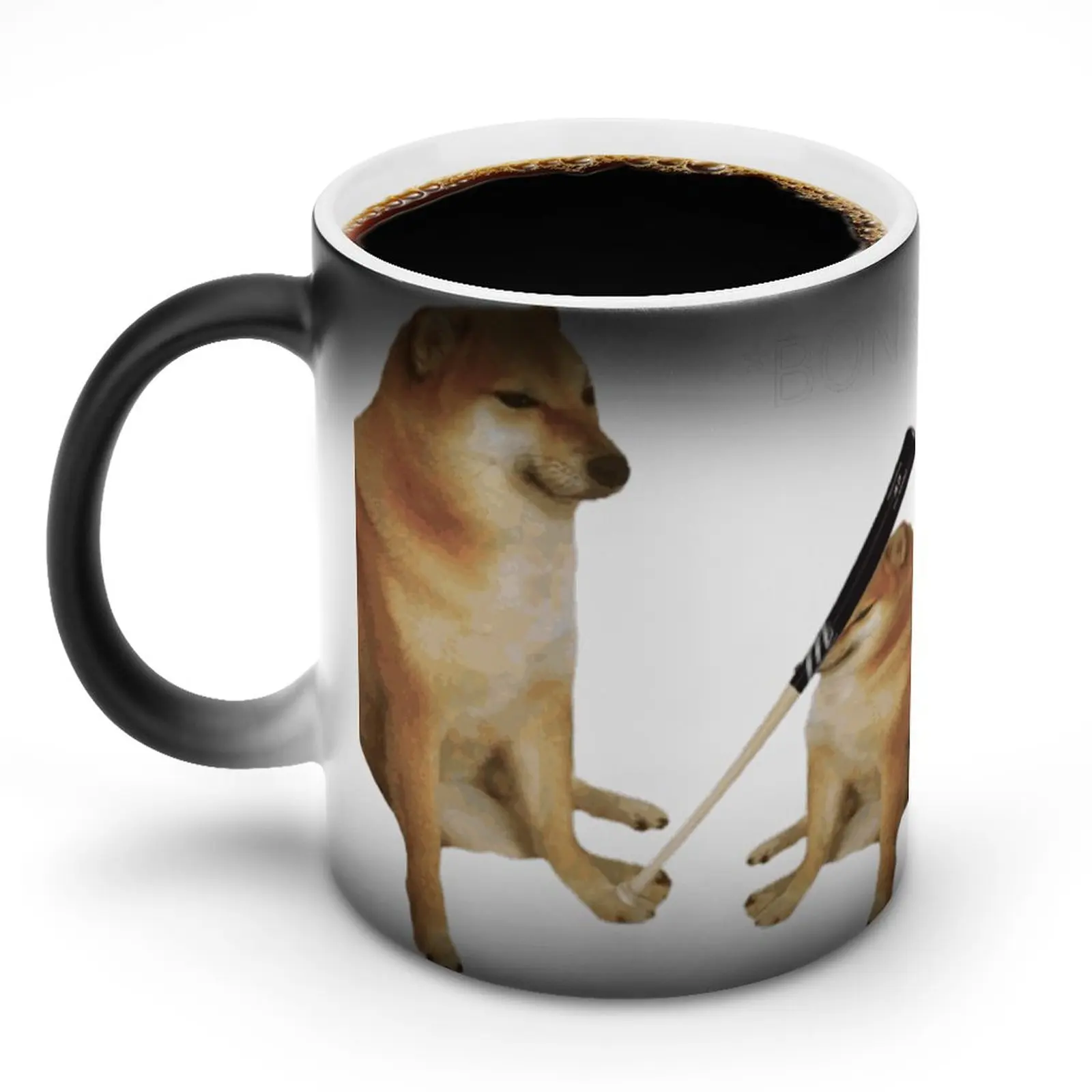 

Керамическая кружка с животным принтом Сиба-ину, кружка для чая, меняющая цвет, дешевые чашки