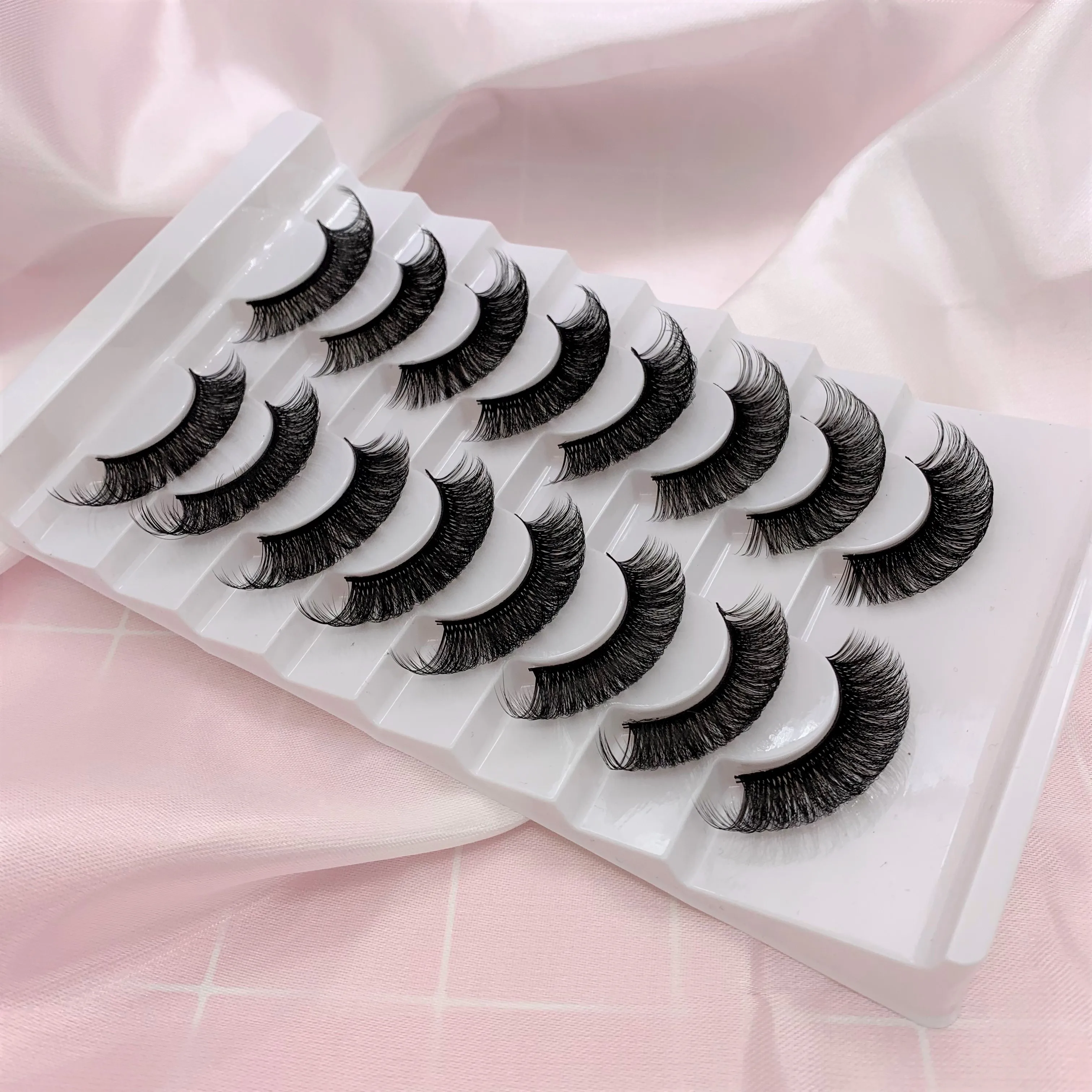 

Lashes DD Curl 8-23mm Russian Lashes 3D Mink Eyelashes Reusable Fluffy Russian Strip Lashes eyelashes extensions hotting