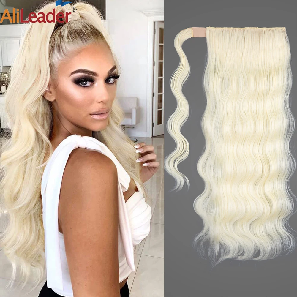 

Afro Curly Wavy Ponytail Hairpiece Synthetic Fake Hair Tails Extensions Hair Tails Natural Look Soft Hair Extensions
