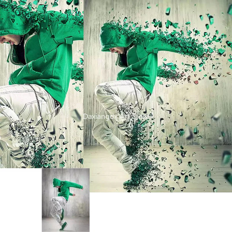 Пользовательский плакат брызги частиц 3D фрагменты фотопечать на стене картина