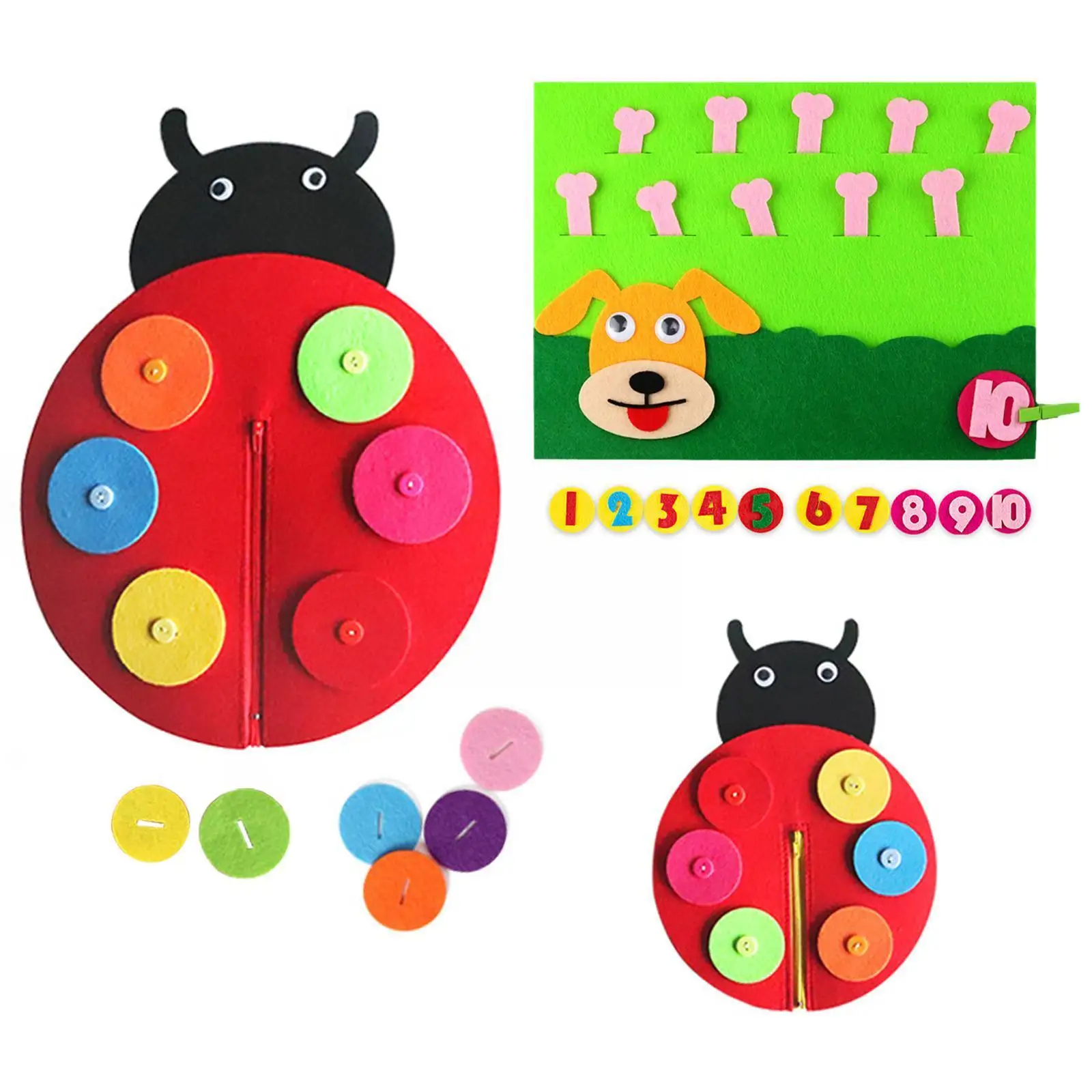 

Children Early Education Enlightenment Cognitive Mathematics Montessori Board Board Toys Kids Intellectual Busy Felt T0m2