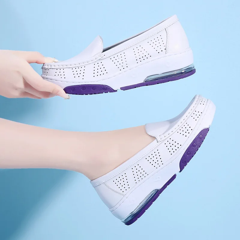 

Женские кроссовки на танкетке, на мягкой подошве, с воздушной подушкой, в Корейском стиле, для медсестер, всесезонные, 2023