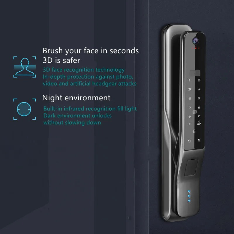 Front hotel mobile control keyless biometric electronic digital fingerprint smart door lock enlarge