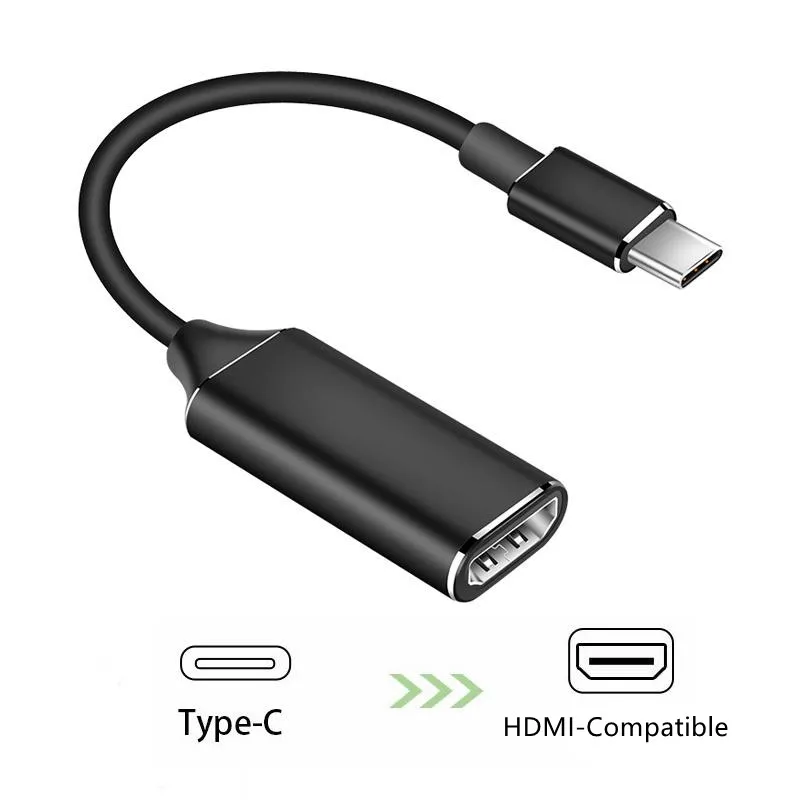 

Переходник с Type C на HDMI, совместимый с Ultra HD 4k, USB 3,1, кабель HDTV, переходник «Папа-мама» для MacBook/Smasung S8 S9/Huawei