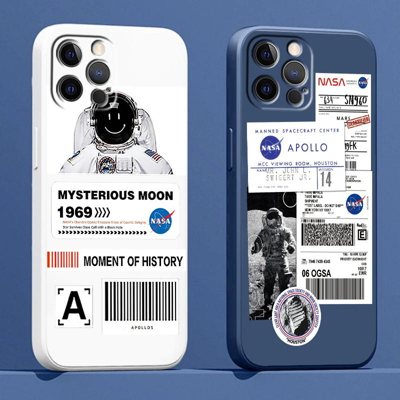 

Liquid Rope Cover Astronaut Cartoon Cute Luxury Phone Case For Apple iPhone 14 13 12 Mini 11 XS Pro Max X XR Plus SE 2020 Funda