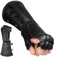 medieval vintage samurai leather armor bracer men cosplay knight wristband steampunk mens armguards boxing gloves props