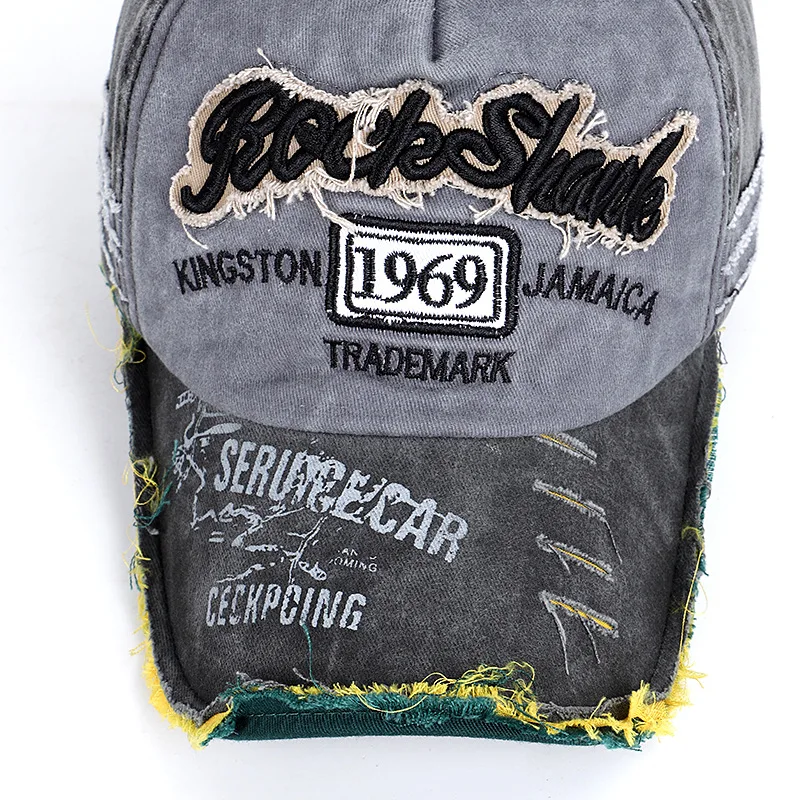 Вышитая винтажная бейсболка 1969 потертая хлопковая шапка для отца спортивная