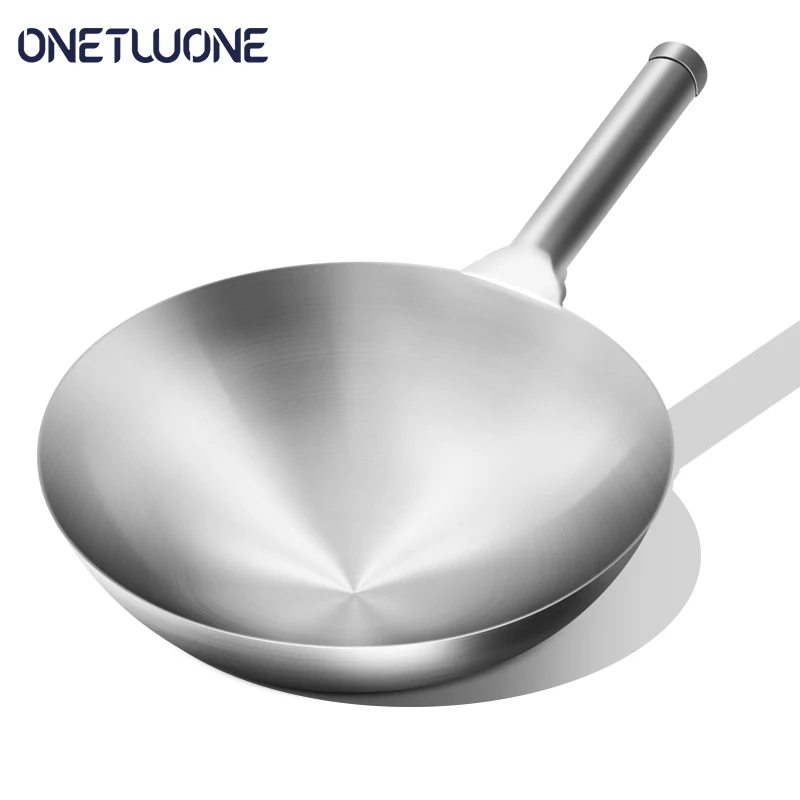 

Pure Titanium Frying Wok Non-stick Pan Uncoated Cooking Pot Household Light Gas Stove Applicable Not Rusty Wok