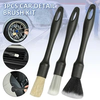 3pcs car detailing brush wash auto detailing cleaning kit engine wheel clean set for car care dashboard air outlet wheel brush