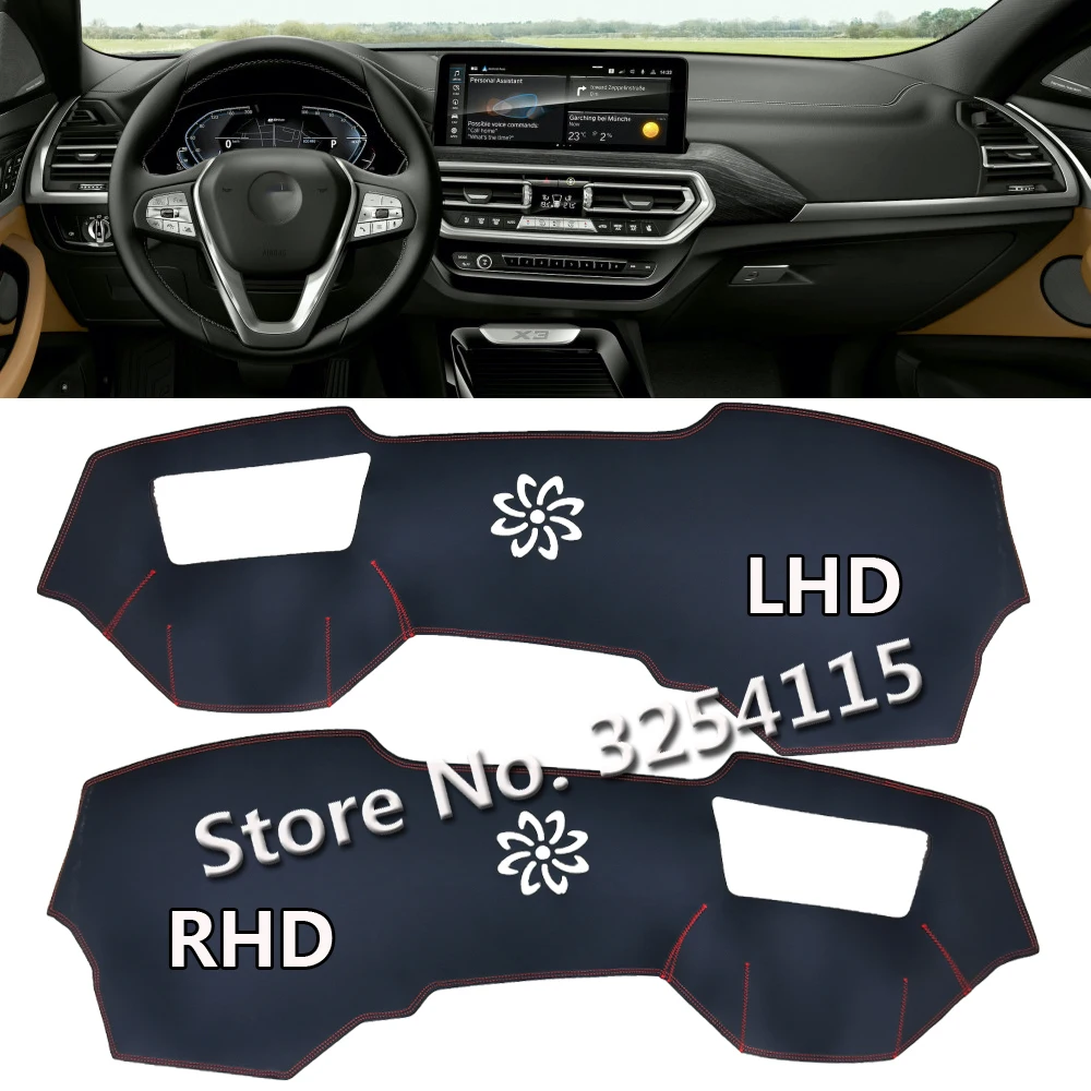

Pu Leather Dashmat Suede Dashboard Cover Pad Dash Mat Carpet Car Styling for Bmw X3 G01/ for Bmw X4 G02 2018 2019 2020 2021 2022