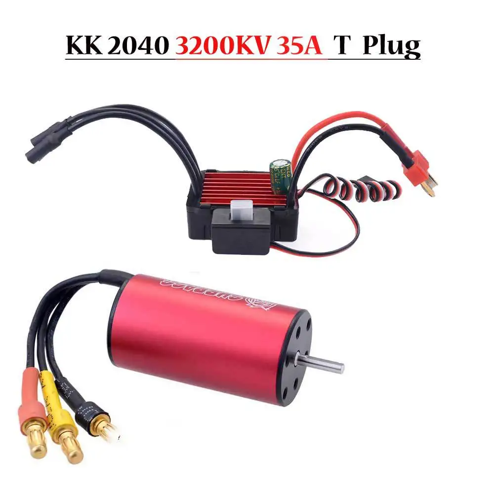 Фото Бесколлекторный двигатель KK2040 2280KV 3200KV 3900KV 4480KV, регулятор скорости 25A 35A, сервопривод 17г для радиоуправляемых машин и грузовиков Wltoys Traxxas 1/18 1/20, запчасти для радиоуправляемых моделей №4