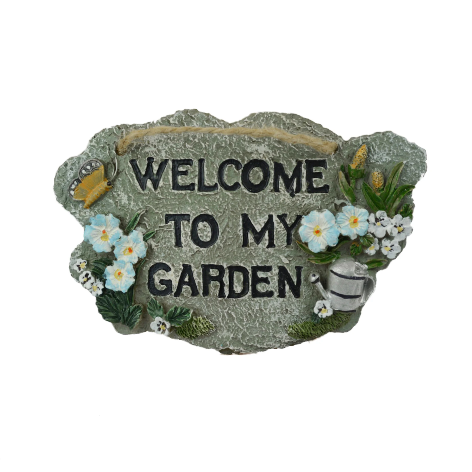 

Gift Garden Decor Hanging Party With Lanyard Wall DIY Tool Door Waterproof Welcome Sign Outdoor Lawn Resin Craft Art Greeting