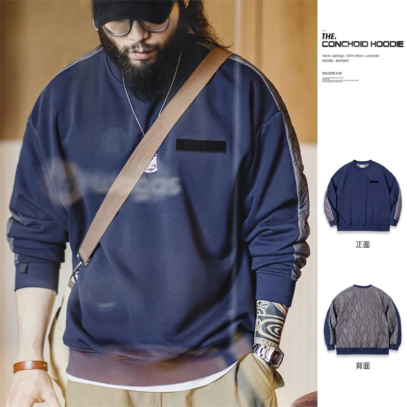 

Мужской свободный стеганый теплый пуловер в стиле ретро