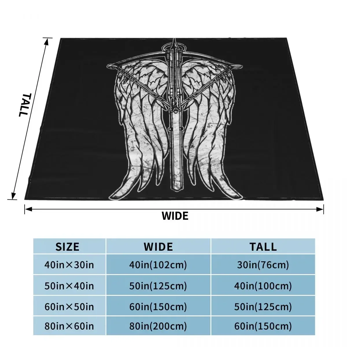 Крылья Ангела и арбалет (грязные) декоративное одеяло для сна одеяла