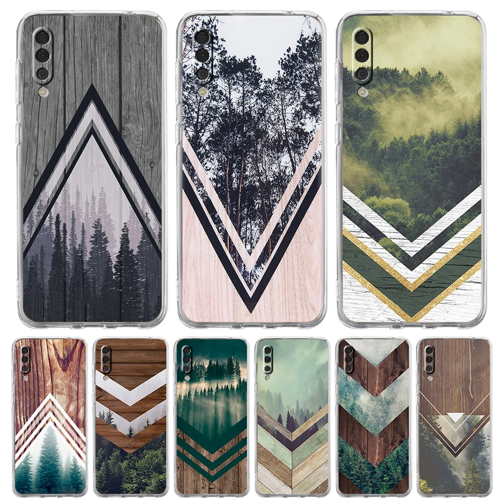 

Forest Geometry Wood Nature Phone Case for Samsung Galaxy A12 A22 A10 A20 A30 A40 A50 A52 A02 A03S Transparent Soft TPU Shell