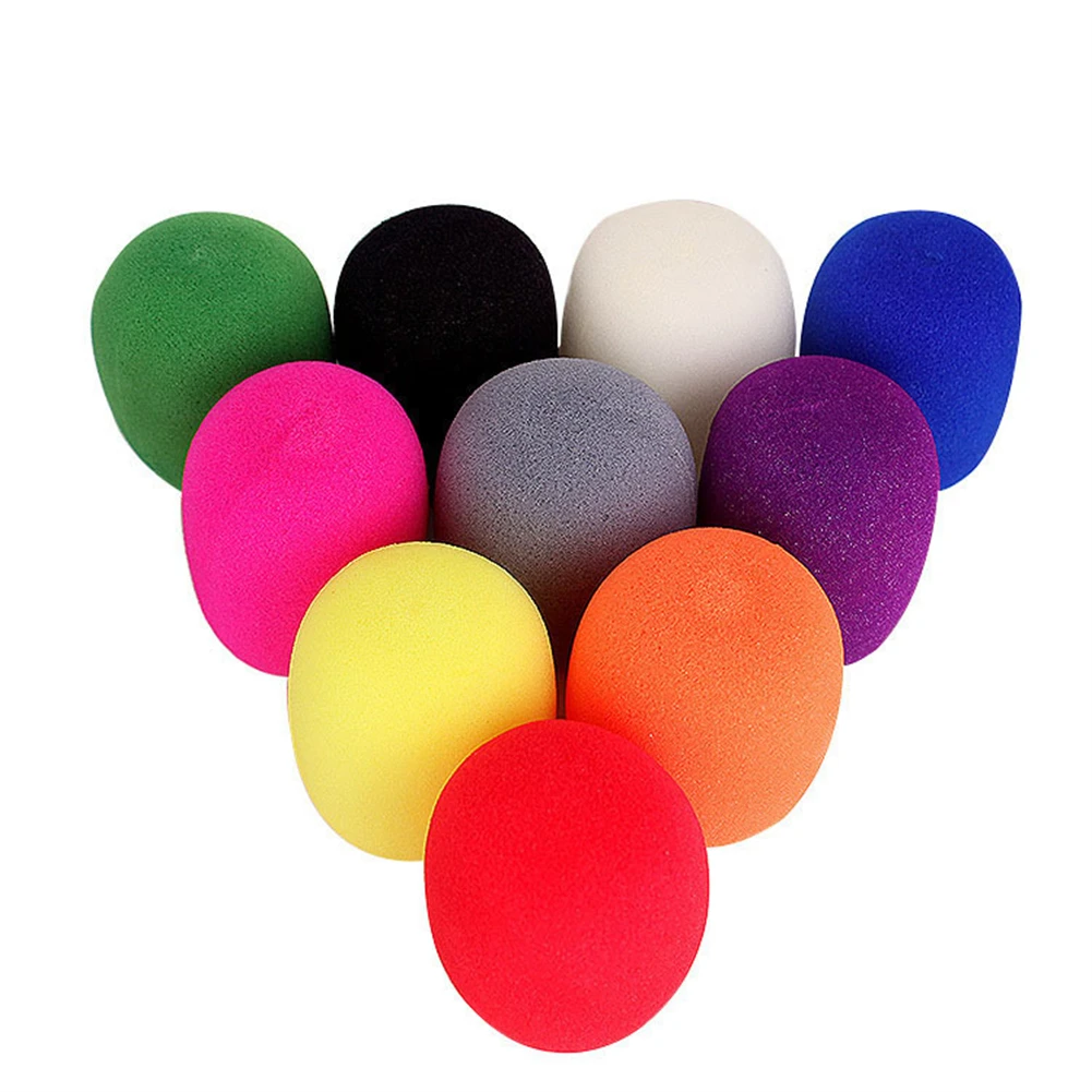 

10pcs Handheld Microphone Windscreen Foam Covers For Studio Stage Karaoke DJ 8 Colors Colorful For Indoor Activity Ktv Dance