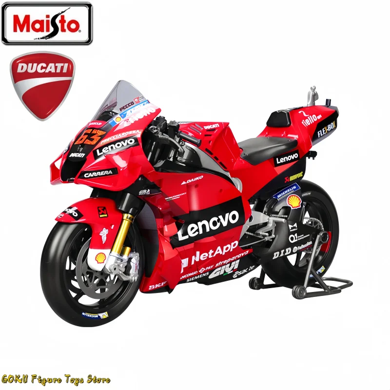 Оригинальный Maisto 1:6 Moto Ducati Lenovo Team # 63 литая под давлением модель автомобиля серия
