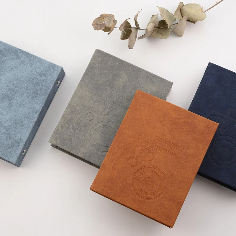 

Null BBA 64 Pockets 3 Inch Mini Photo Album PU Leather Cover Photo Paper Book For Camera Film Tickets Star Card Album CAM