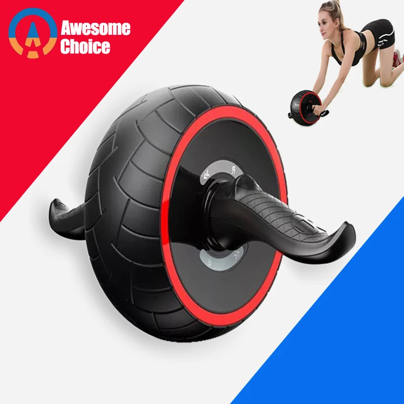

ABS Abdominal Roller Exercise Wheel Fitness Equipment Mute Roller For Arms Back Belly Core Trainer Body Shape Training Supplies