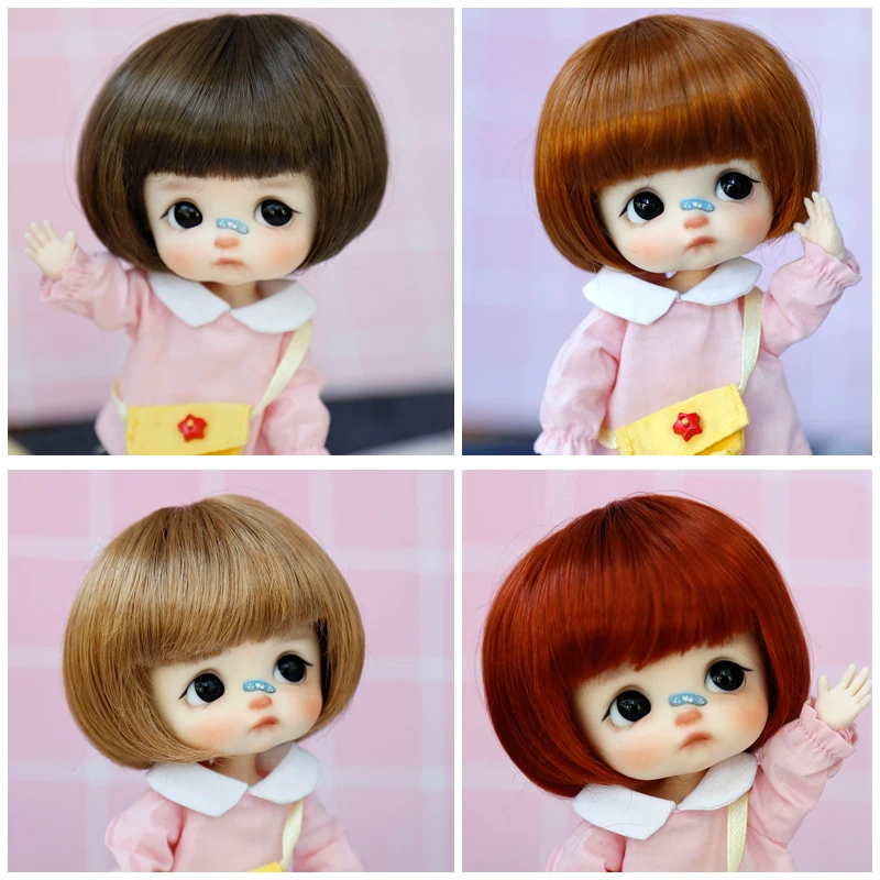 

Детская игрушка ручной работы, модель 1/12 1/8 ob11 GCS BJD, искусственная кукла, парик 13-15 см, мохеровая, 1 шт.