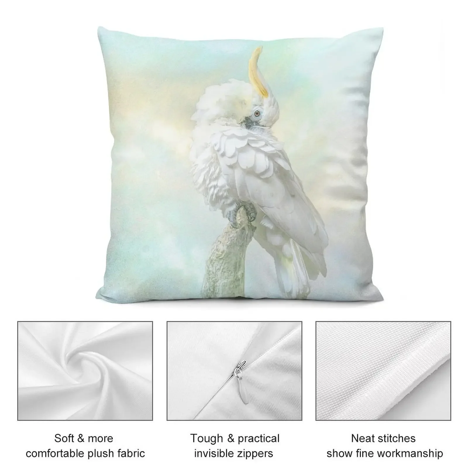 Декоративная подушка-какакато с сером подушка на заказ декоративные подушки для