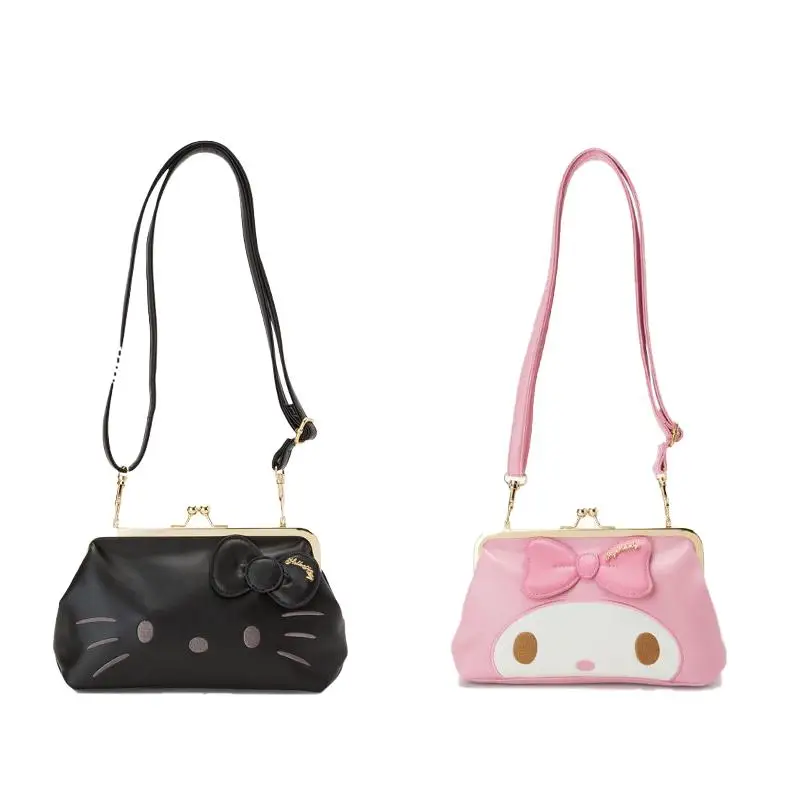 

Новый милый мультяшный черный мессенджер Hello Kitty сумка для хранения аниме кошелек Kawaii кошелек с замком квадратная сумка из искусственной кожи подарок для девушки