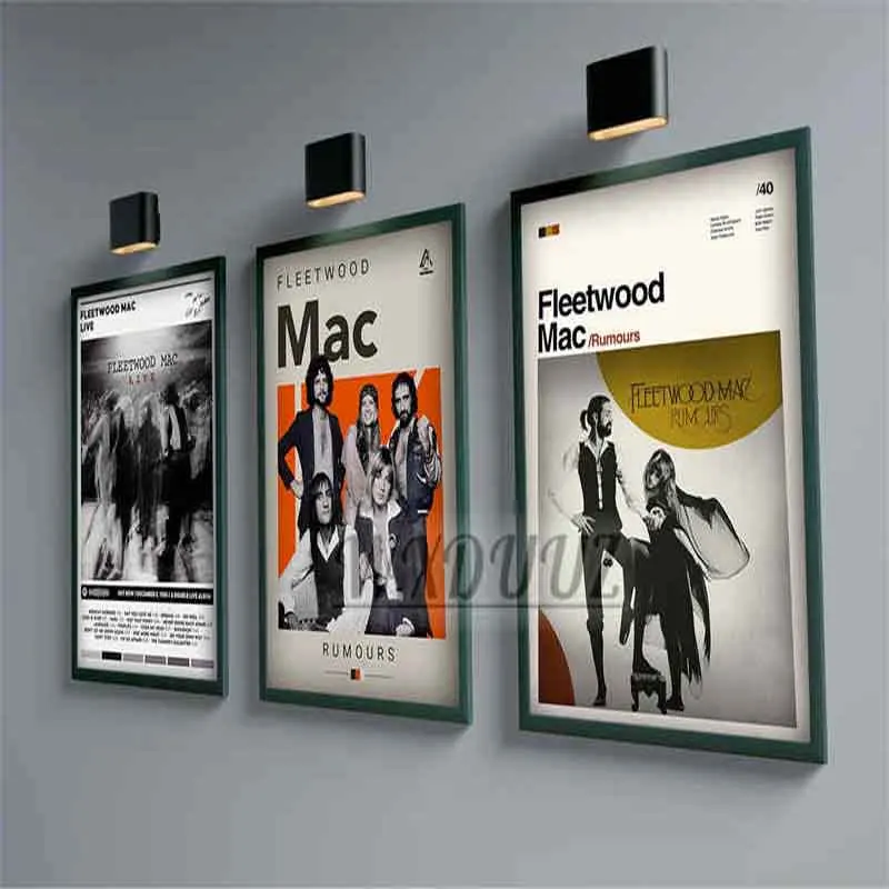 

Поп, рэп Обложка для музыкального альбома Fleetwood, Постер Mac, эстетический рэпер в стиле хип-хоп, ретро-браслет, живые слухи, холщовая печать, настенное искусство, декор комнаты