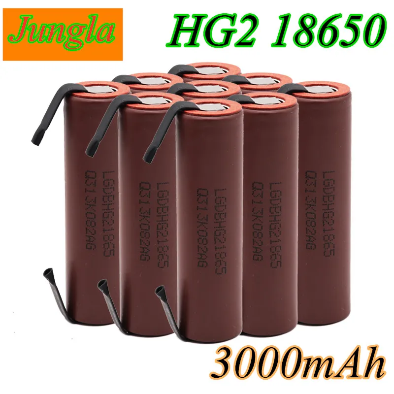 

Battery 18650 HG2 3000mAh with Strips Soldered Batteries for Screwdrivers 30A High Current + DIY Nickel Inr18650 Hg2