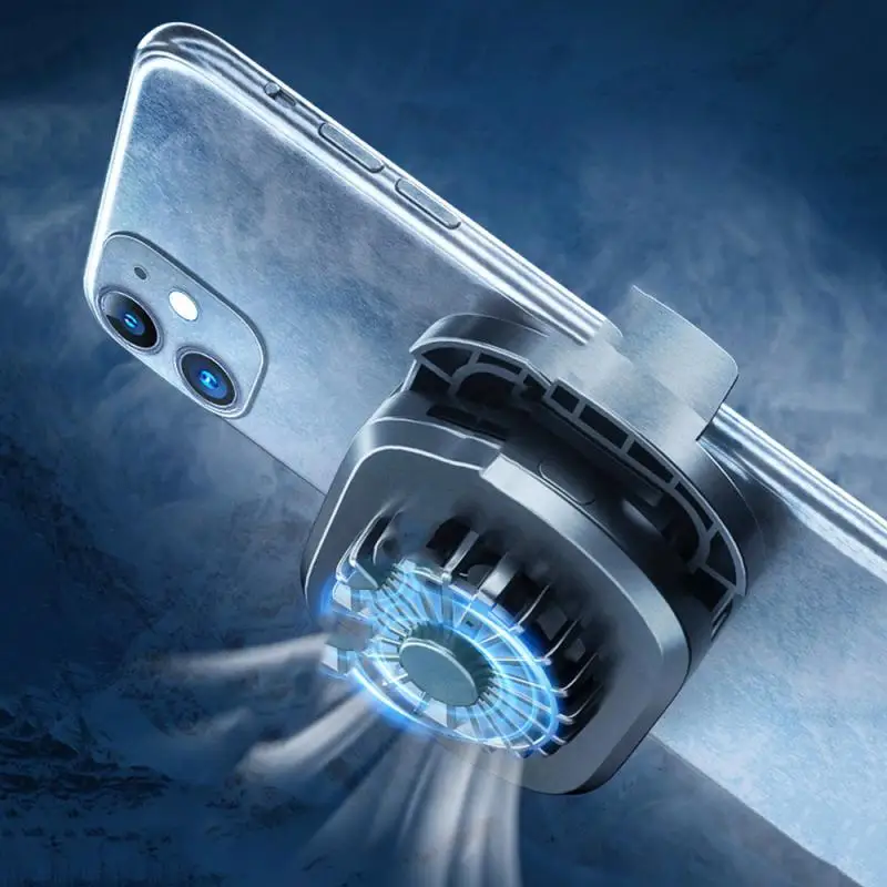 

Portable Mobile Phone Cooling Fan Radiator Turbo Hurricane Game Cooler System Holder Cell Phone Cool Heat Sink Cooling Fan Case
