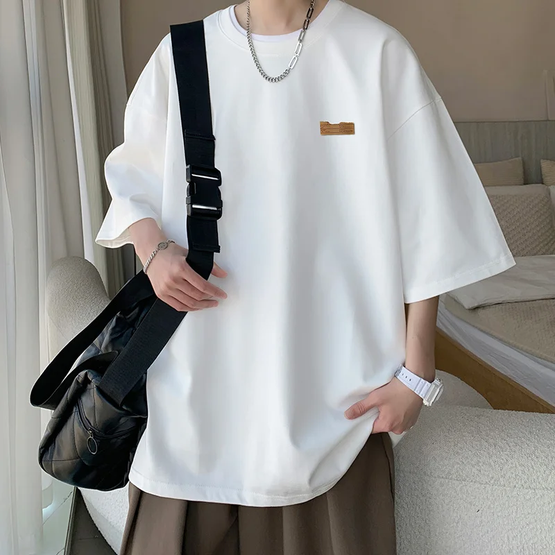 

Men's Cotton T-shirts White Mens Oversized T Shirt Summer Casual Wear 5XL Print Fashion Tee Shirts Big Size Male Clothes