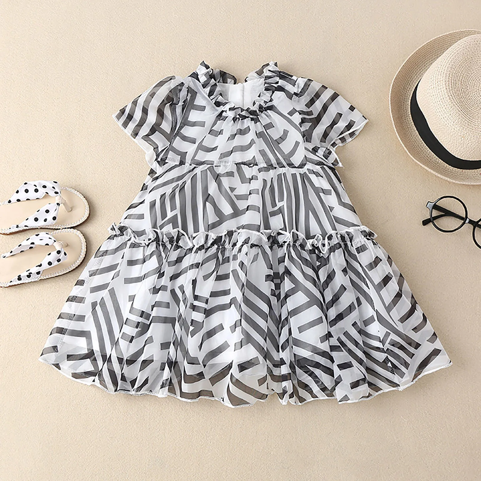 

Платье для маленьких девочек, летнее модное платье с коротким рукавом и цветочным принтом, маленькое стильное платье для девочек, Свадебная вечеринка, 2017