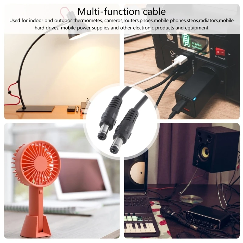 Кабель-разветвитель питания DC5521 30 см 18AWG папа на двойной папапа 5 5x2 1 мм