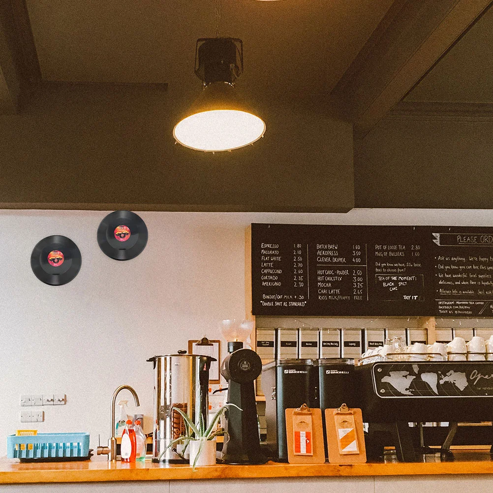 6 шт. виниловые пластинки украшения поддельные настенные для дома ретро наклейки