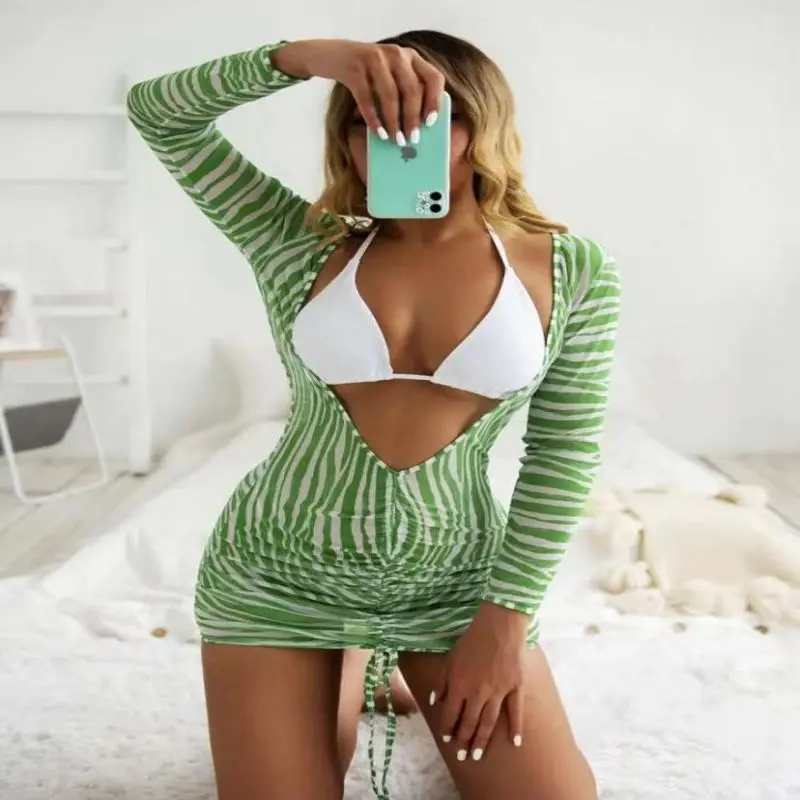 

Бикини зеленое летнее пляжное однотонное пуш-ап, бразильский комплект бикини, купальник микро, кружевной костюм, одежда для серфинга, полос...