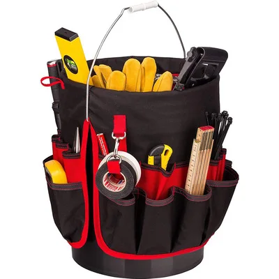 Сумка-ведро для инструментов, вместительный портативный органайзер для садовых инструментов для посадки, 42 кармана